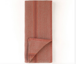 Brown textured napkin on a white background