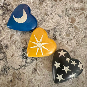 Celestial Soapstone Heart Keepsakes