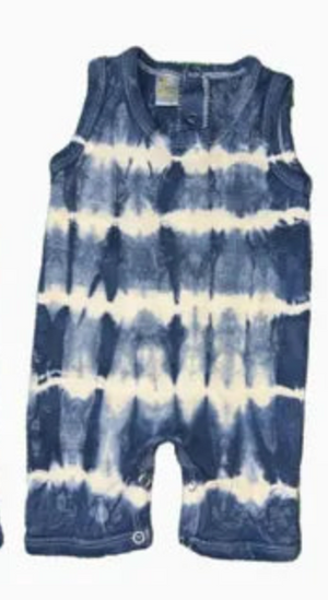 Baby Indigo Shibori Tie Dye Romper
