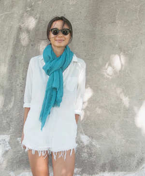 Woven Cotton & Bamboo Shawl