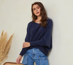 Dolman Sleeve Cashmere Blend Sweater