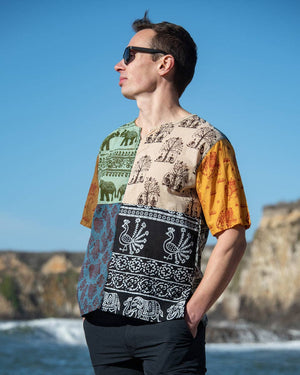 Unisex Blockprint Patch Shirt