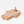 Decorative ceramic hamsa hand with white patterns on a white background