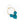 Chameli Leaf Teal Drop Earrings