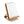 Wooden stand with a white board on a white background