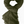 Green scarf with frayed edges on a white background
