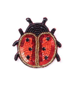 Bala Mani Beaded Ladybug Brooch Pin