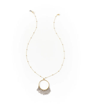 Bhavani Gold & Silver Drop Necklace