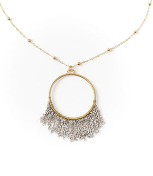 Bhavani Gold & Silver Drop Necklace