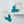 Chameli Leaf Teal Drop Earrings