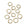 Gold rings with small gemstones on a white background