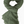 Green scarf with frayed edges on a white background