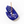 Blue ceramic incense holder with white patterns and a single incense stick on a white background