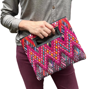 Huipil Clutch - Colorful Geometric # C-25