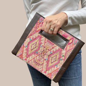 Huipil Clutch - Colorful Geometric # C-36