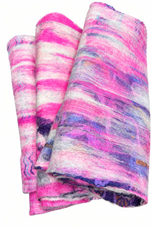 Felted Wool and Vintage Silk  Scarves