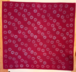 Handblock Tablecloth 4ft sq.