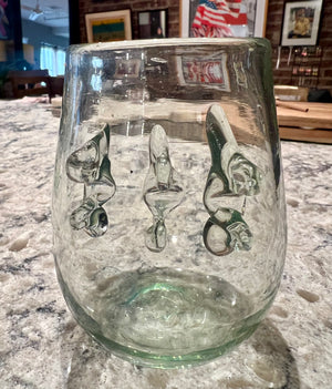 Wine Glass With Thorn Design 16 oz