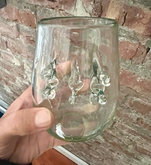 Wine Glass With Thorn Design 16 oz