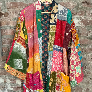 Reversible Cotton Kantha Kimono Jacket