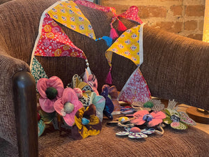 Recycled Sari Flower