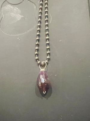 Gemstone Delicate Drop on Chain