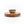 Wooden round cheese board with a ceramic bowl on a white background