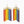 Colorful earrings with rainbow design on a white background