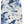 Tie-dye romper with blue and white pattern on a white background