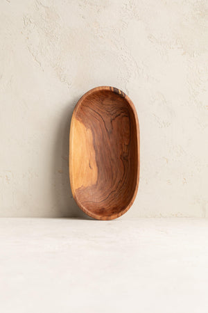 Kenyan Olive Wood Oval Salad Bowl