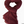 Maroon scarf with frayed edges on a white background