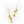 Gold earrings with a moon phase design on a white background