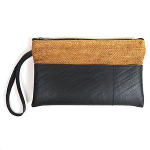 Recycled Inner Tube and Hemp Wristlet
