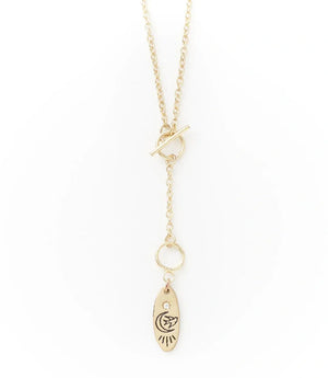 Ruchi Bird Charm Gold Dainty Drop Lariat Necklace