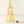 Clear glass tumblers stacked in a pyramid with a cork on a light background