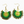 Green and gold beaded earrings on a white background
