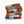 Brown leather bracelet with colorful resin accents on a white background