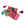 Colorful patterned pouches with tassels on a white background