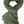 Green scarf with frayed edges on a white background