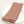 Folded pink napkin on a white plate with a white background