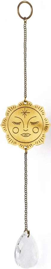 Surya Mini Sun Engraved Brass Suncatcher