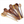 Set of wooden spoons in various shades on a white background