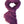 Purple scarf with frayed edges on a white background