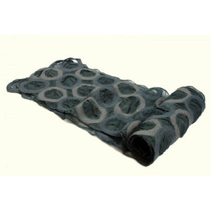 Gray Circle Felted Chiffon Scarves
