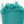 Turquoise fabric with frayed edges on a white background