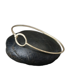 Brushed Brass Circle Bracelet