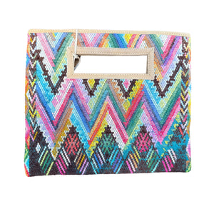 Huipil Clutch - Colorful Geometric # C-43