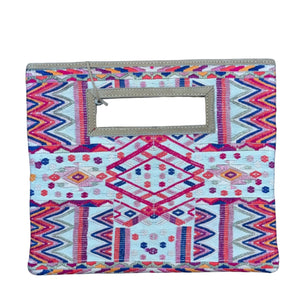 Huipil Clutch - Colorful Geometric # C-46