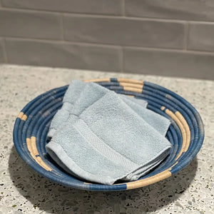 Coastal Woven Bowl & 4 Coasters