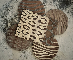 Handcrafted Laminated Wood Coasters - Set of 4